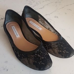 DvF Lace Black flats